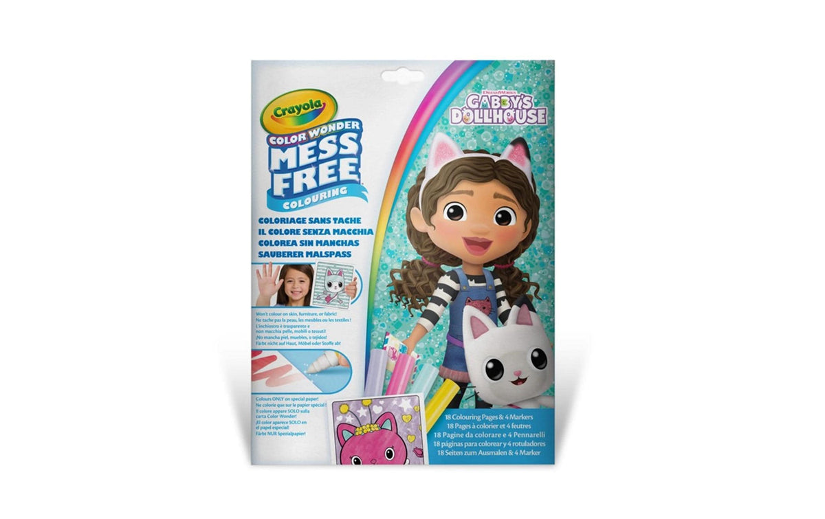 Crayola Color Wonder Malen Gabby 18 Seiten, 4 Spezial-Filzstifte