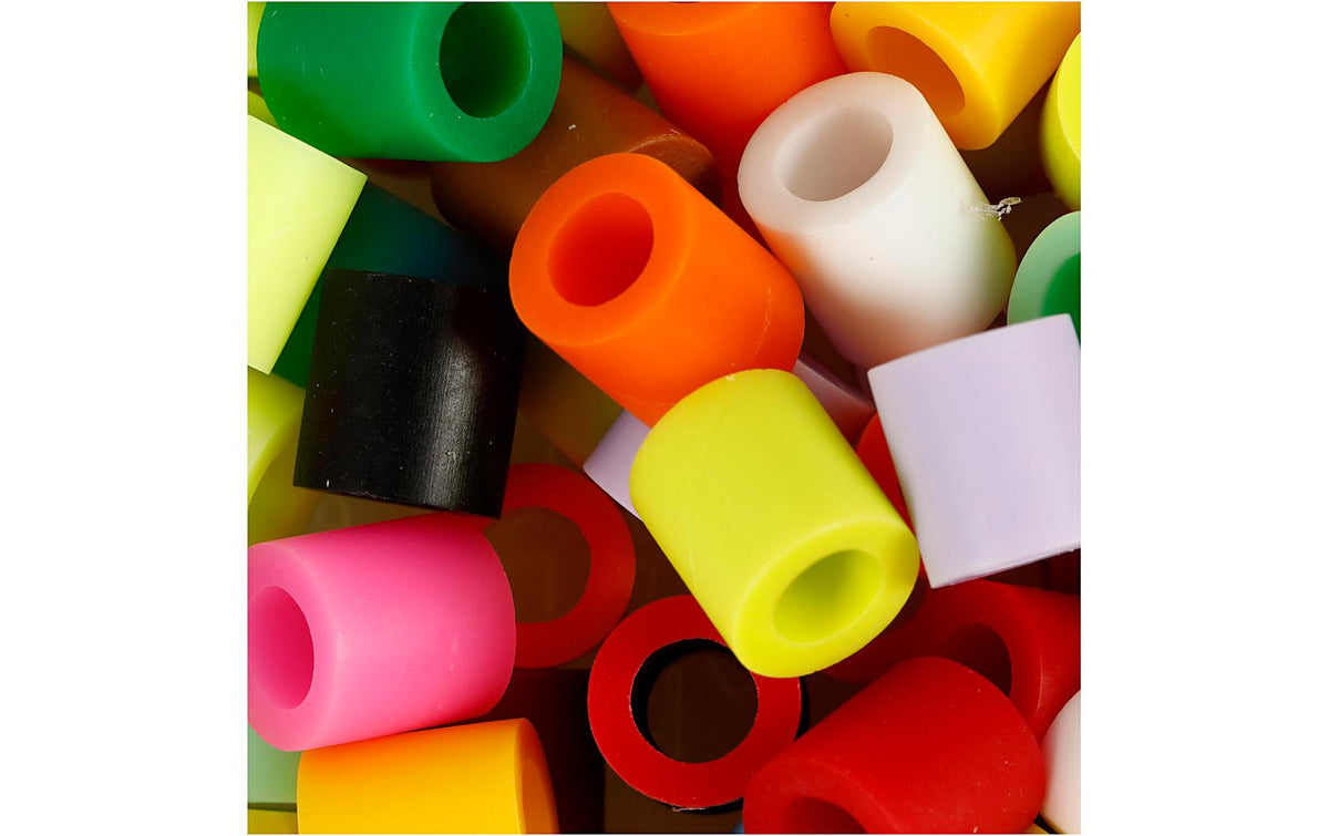 Nabbi Bügelperlen Jumbo 10x10 mm Loch 5.5 mm 2450 Stk. Assortiert