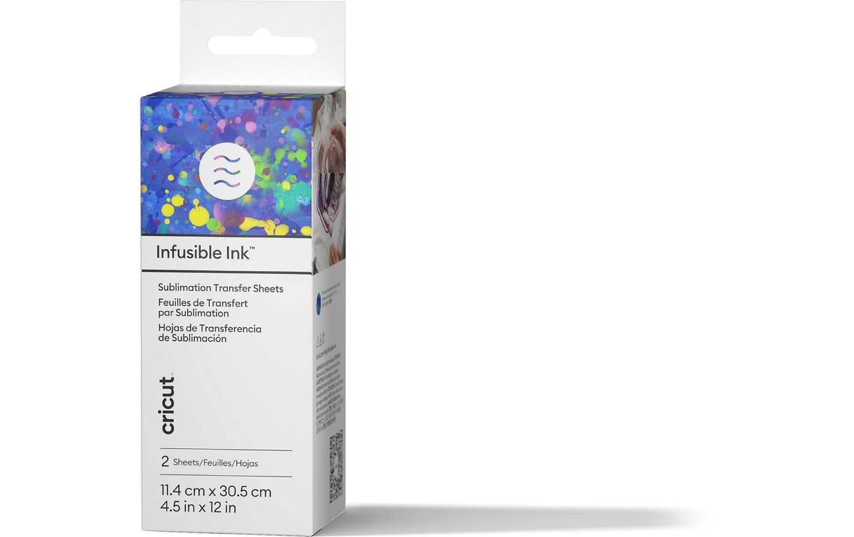 Cricut Aufbügelfolie Infusible Ink Blue Paint Splash, 2 Stück, 11.4 x 30.5 cm