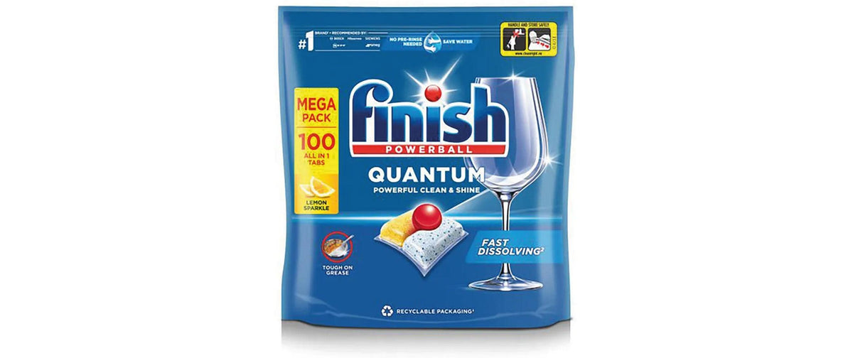 Finish Quantum Zitrone 100 Caps All-in-1 Spülmaschinentabs mit Zitronenduft