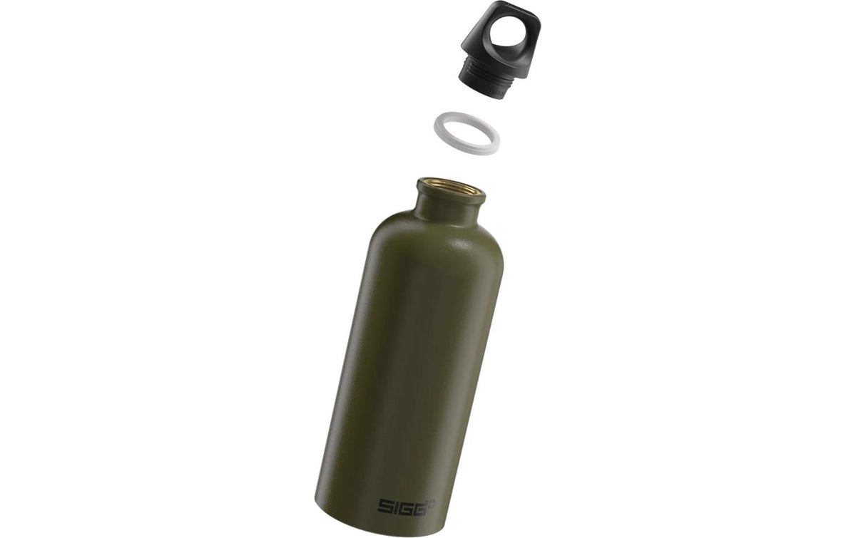 SIGG Trinkflasche Traveller, 0.6L Aluminium, Roasted Green