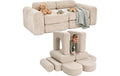 Relaxdays Kinder Spielsofa modular 10-teilig, Beige
