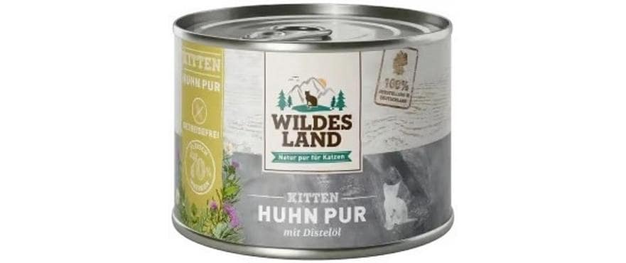Wildes Land Kitten Huhn Pur mit Distelöl 200g