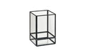Duni Kerzenhalter Capella Schwarz/Glas 10x10x15cm