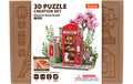 Rolife Blossom Book Booth DIY-Holzpuzzle mit LED-Beleuchtung