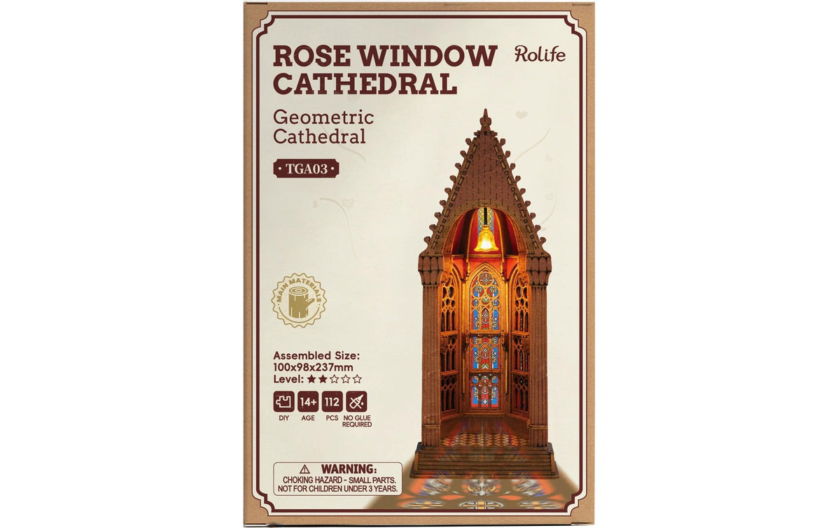 Rolife Geometric Cathedral 112-teiliges 3D-Modell mit Beleuchtung