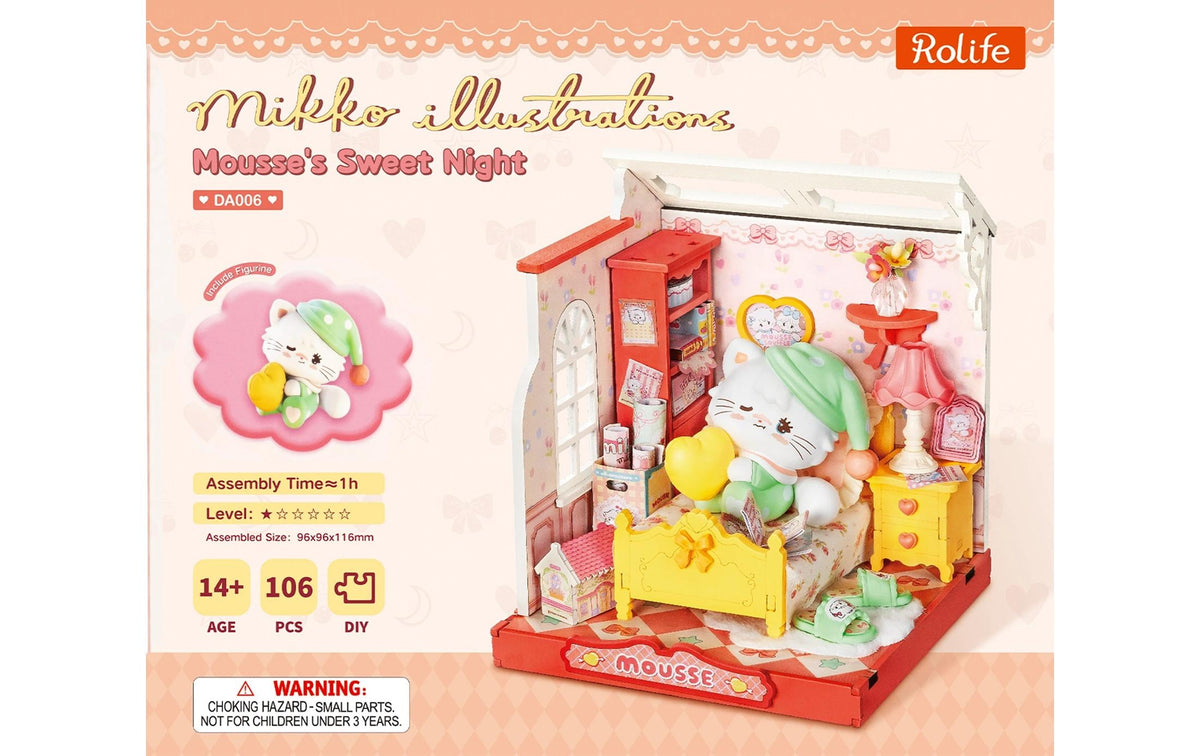 Rolife Mousses Sweet Night Miniaturhaus 106-teiliges DIY-Modell ab 14 Jahren