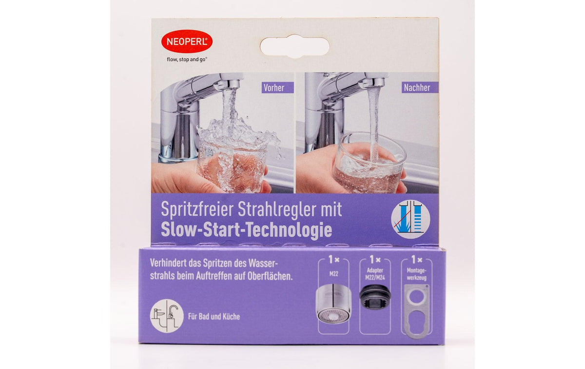 NEOPERL Strahlregler spritzfrei Slow-Start, M22/M24, 16L/MIN