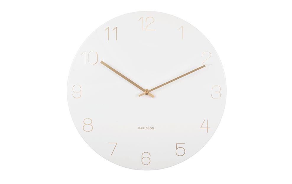KARLSSON Charm Engraved Numbers Ø 40 cm, White