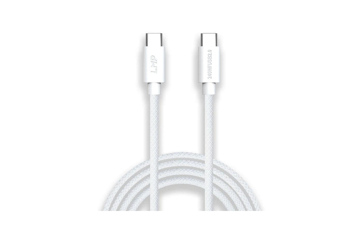 LMP USB Lade und Datenkabel PLUS C-C 0.5M weiss, 240W, 48V, 5A, PD3.1