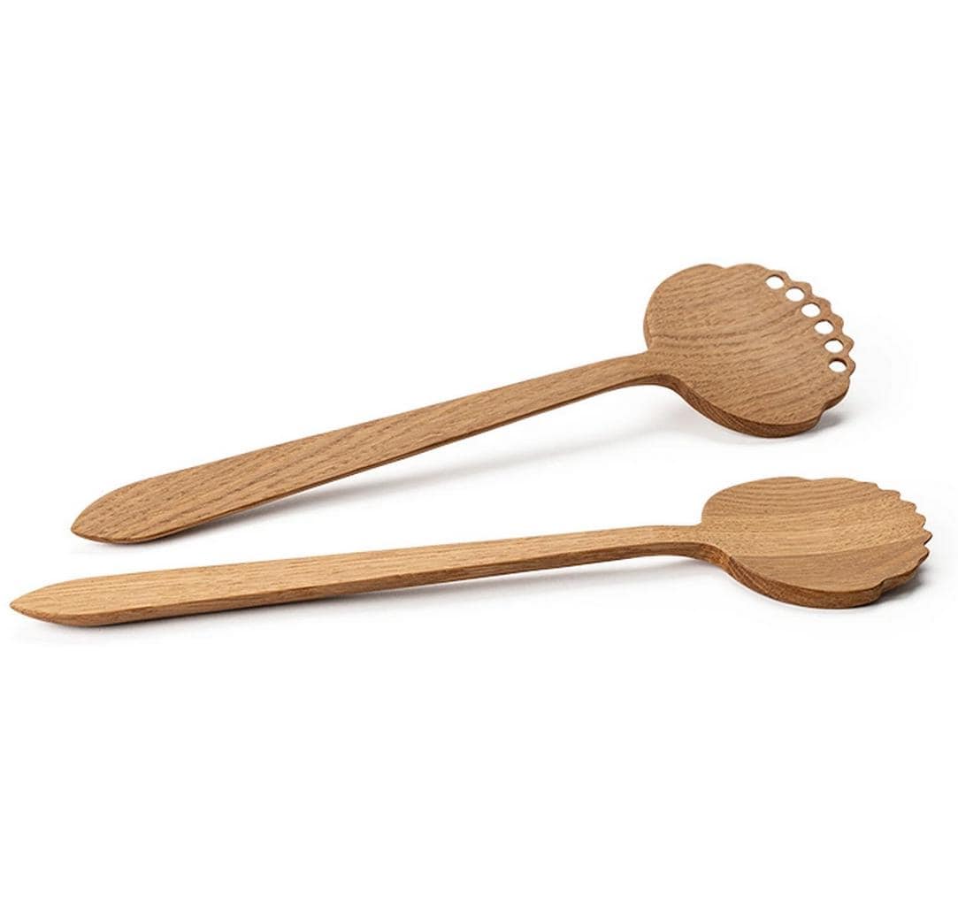 Continenta Eiche Salatbesteck 32.5cm
