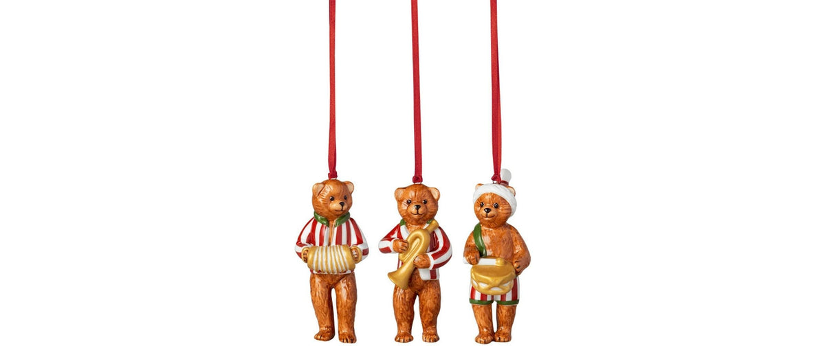 Villeroy & Boch Weihnachtkugeln Teddy Set 3-tlg. Nostalgie Ornaments