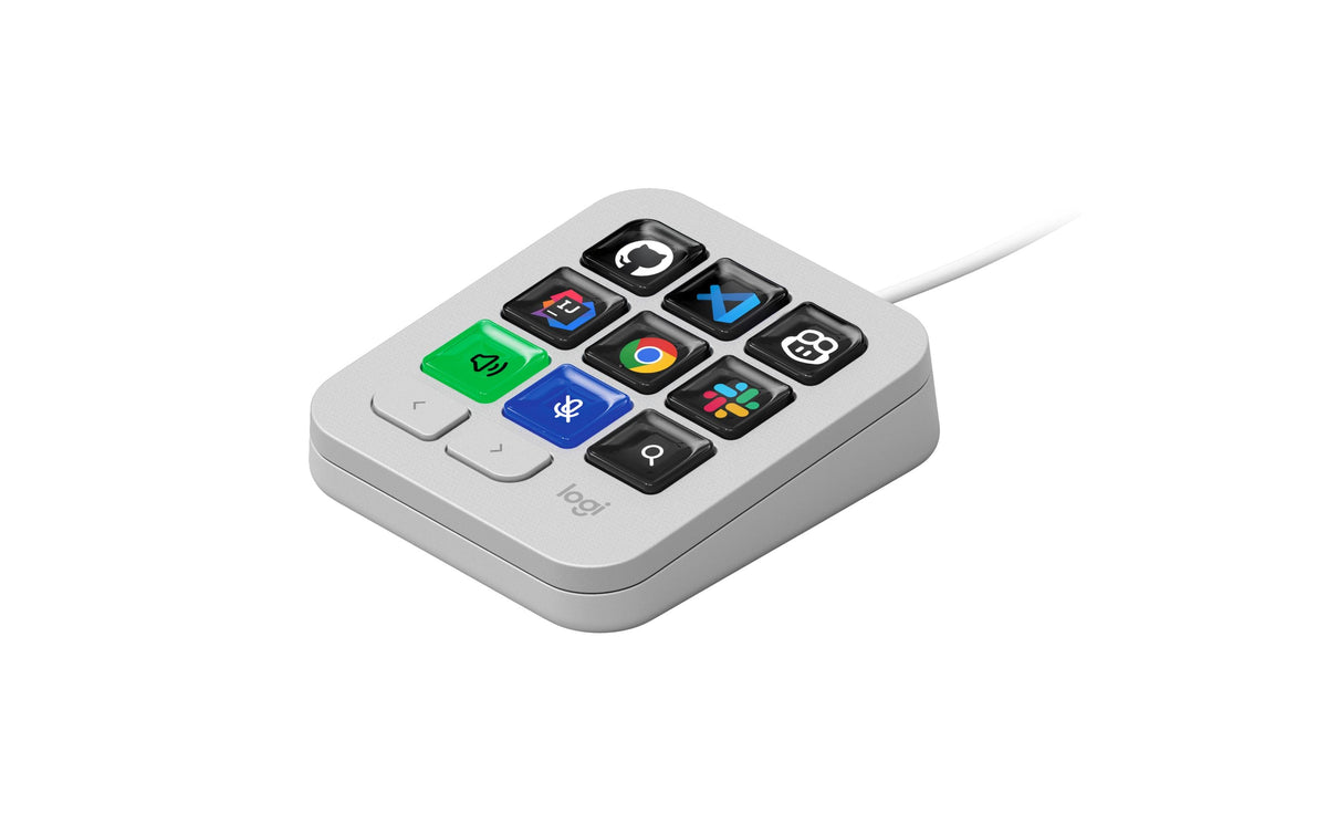Logitech MX Creative Console pale grey programmierbare Konsole für Entwickler