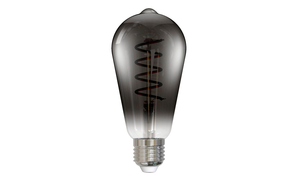Hama Edison ST64 E27, Smoke, Klar, Extra Warmweiss, dimmbar