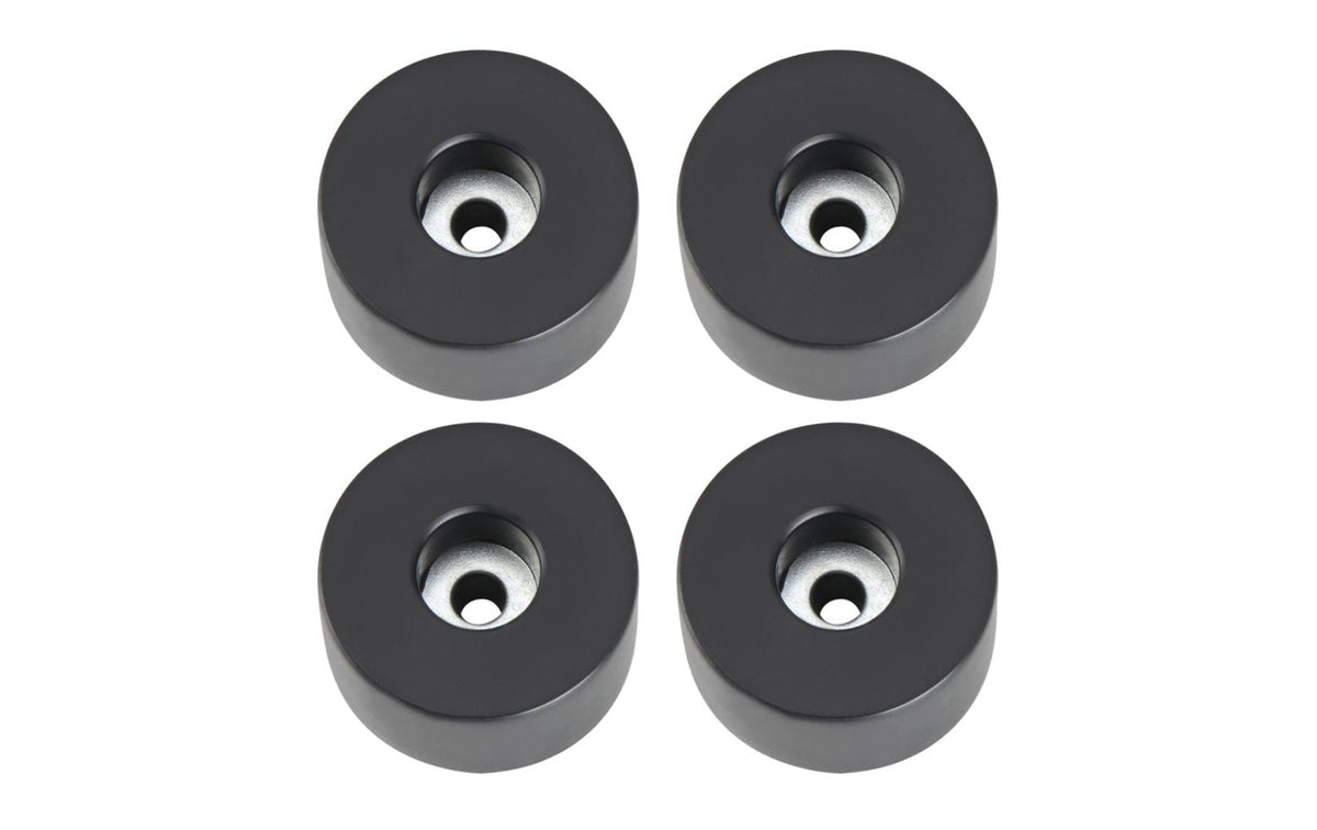 Adam Hall Hardware 4909 M4 4er Set, Gummifuss rund, Weich-PVC, Schwarz