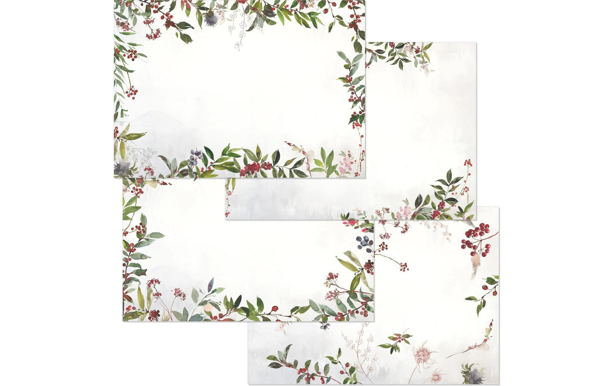 Trendform Papiertischset WINTER BERRIES 4 Sujets à 12 Blatt