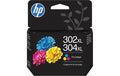 HP Tinte Nr. 302XL/304XL (B7RT8AE) C/M/Y Seitenkapazität ~ 300 Seiten