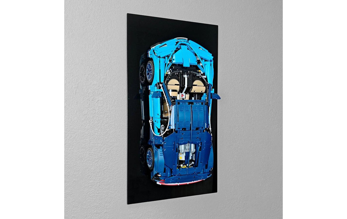 AcrylWandH. LEGO 42083 Bugatti Chiron Mit schwarzem Hintergrund