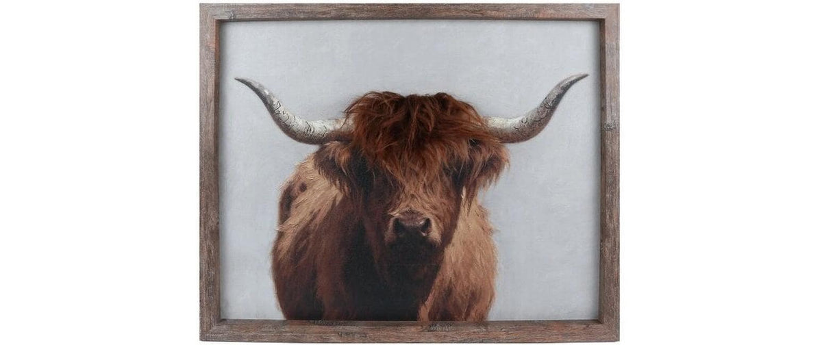 Chalet Bild auf Leinwand Highlander 50x60x2.5 cm, braun