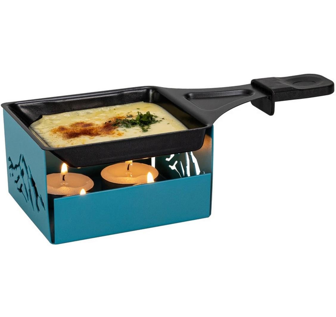Nouvel Mini Raclette mit Rechaudkerzen "Berge", grün
