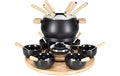 Nouvel Fondue - Set "Mila", für Gemüse und Fleisch, 21-teilig, schwarz