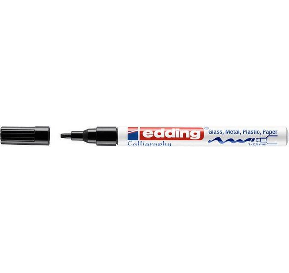 edding Lackmarker 753 Kalli schwarz, Kalligrafiespitze, 1-2.5mm