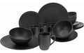 CreaTable Soft Touch Black Kombiservice 16-tlg. Steinzeug