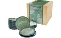CreaTable Nordic Fjord Green Tafelservice 12-tlg. Steinzeug