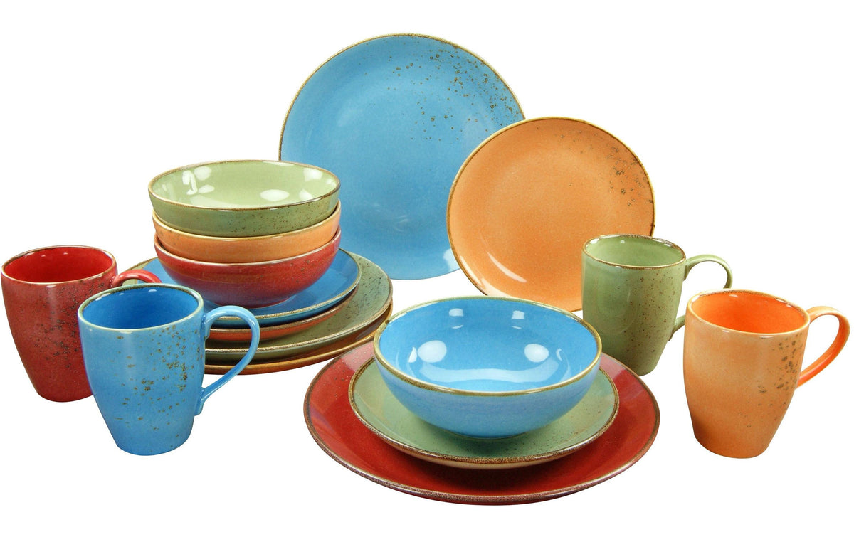 CreaTable Nature Collection Mediterran Kombiservice 16-tlg. Steinzeug