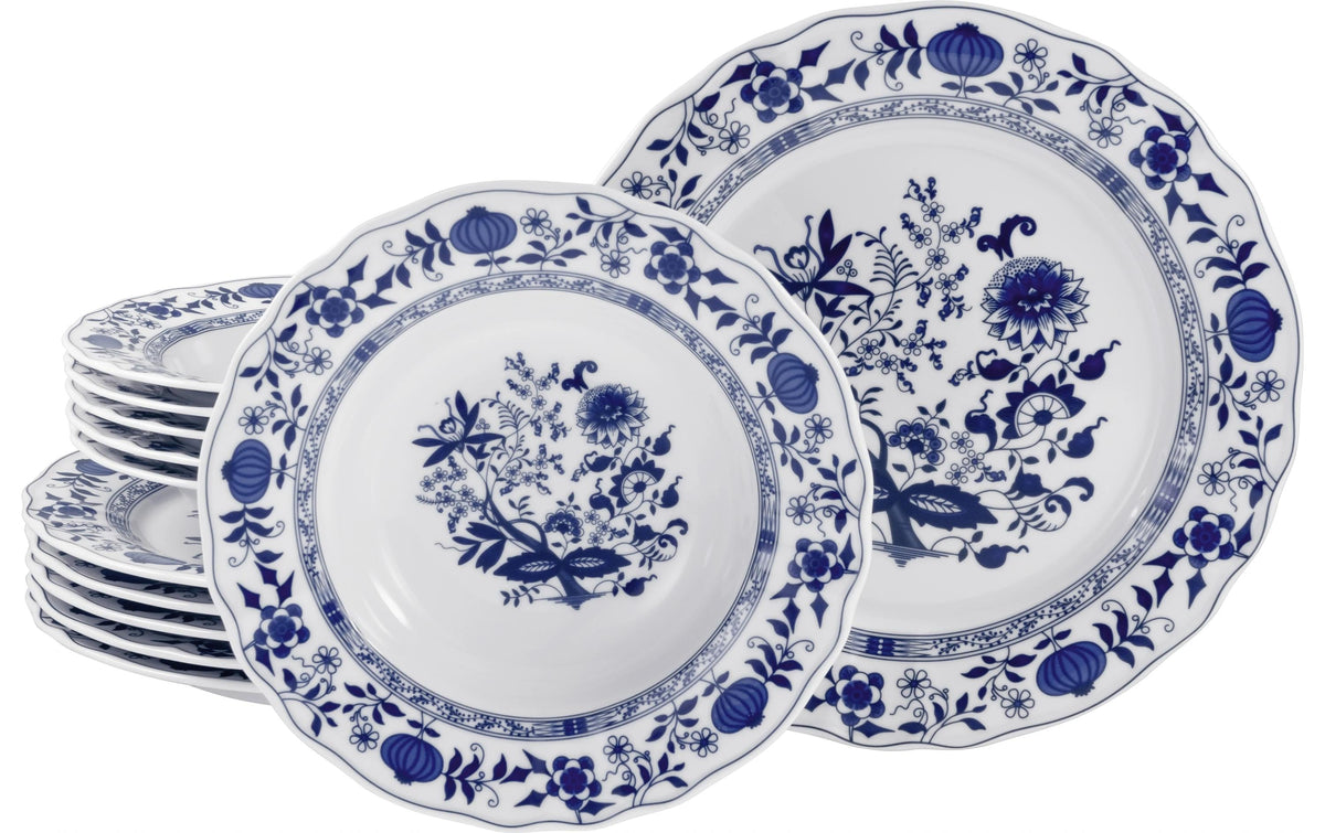 CreaTable Flora Zwiebelm. Tafelservice 12-tlg. Porzellan
