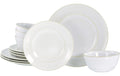 CreaTable Antique Offwhite Tellerservice 12-tlg. Steinzeug