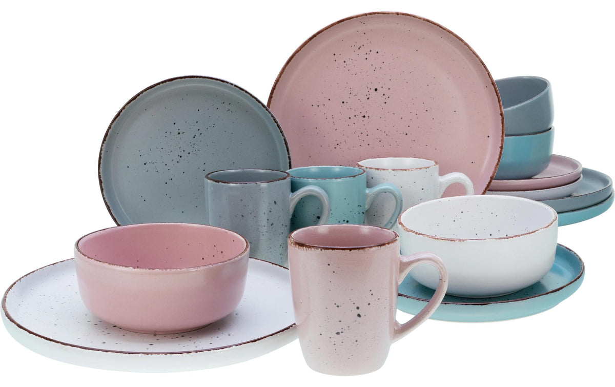 CreaTable Modern Fashion Bunt Kombiservice 16-tlg. Steinzeug