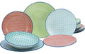 CreaTable Mediterran Bunt Tellerset 12-tlg. Steinzeug