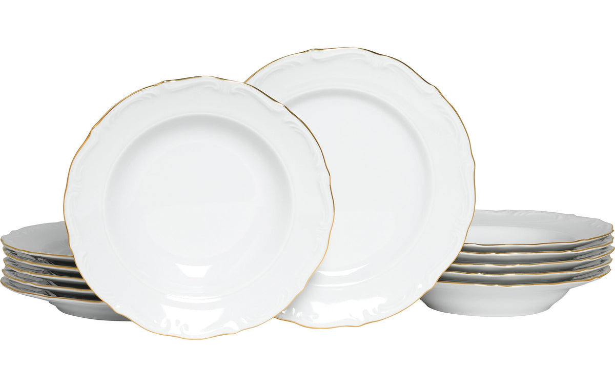 CreaTable Maria Theresia Gold Tafelservice 12-tlg. Porzellan