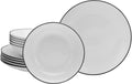 CreaTable Luna Black Line Tafelservice 12-tlg. Porzellan