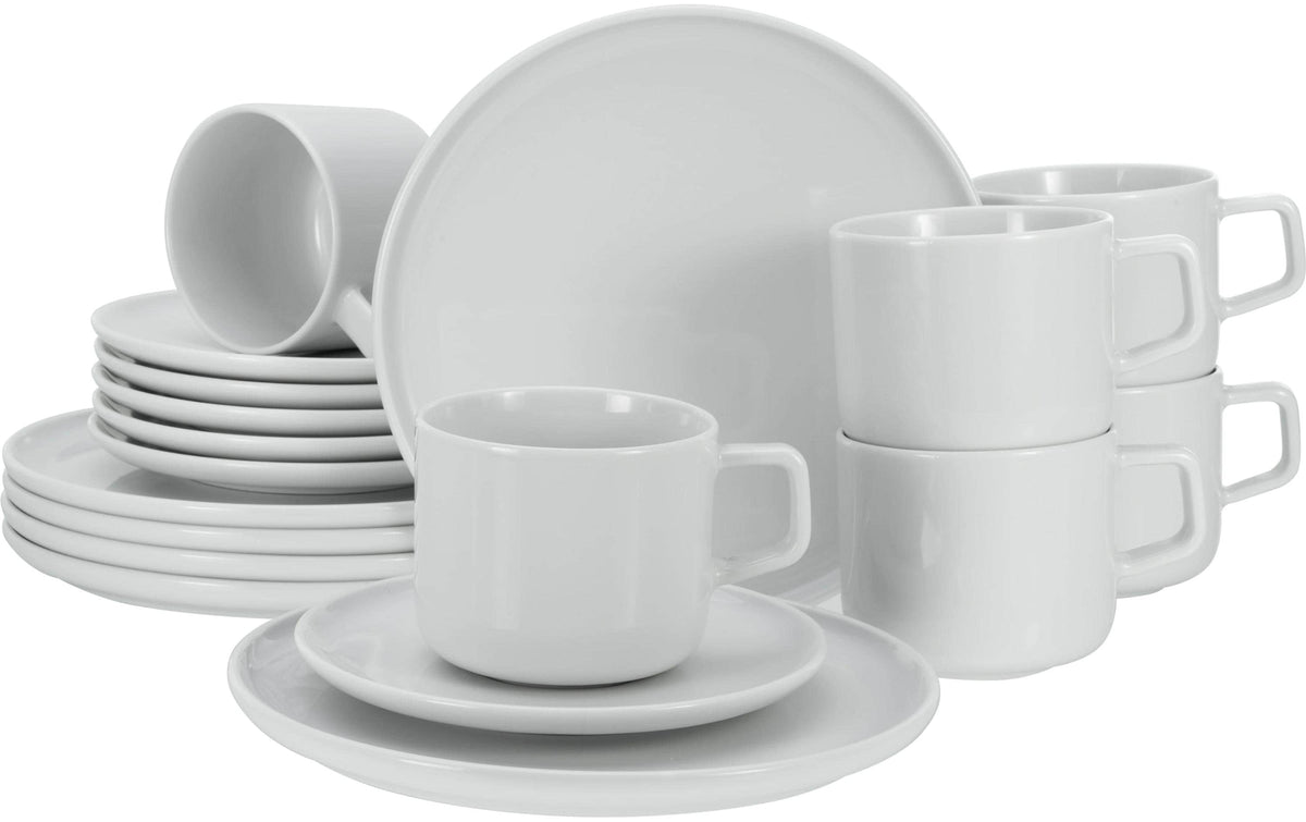 CreaTable Chef Collection Weiss Kaffeeset 18-tlg. Porzellan