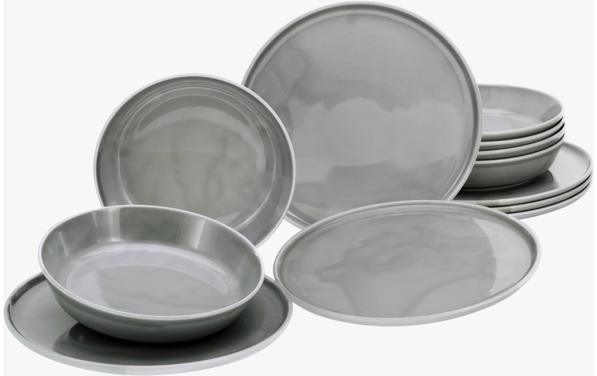 CreaTable Chef Collection Grau Tafelset 12-tlg. Porzellan
