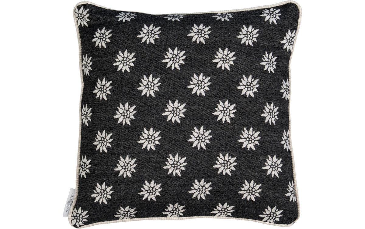 Casa Leon Kissenhülle Edelweiss Anthrazit, 45 x45 cm