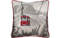 Casa Leon Kissenhülle Seilnahn Beige-rot, 45 x45 cm