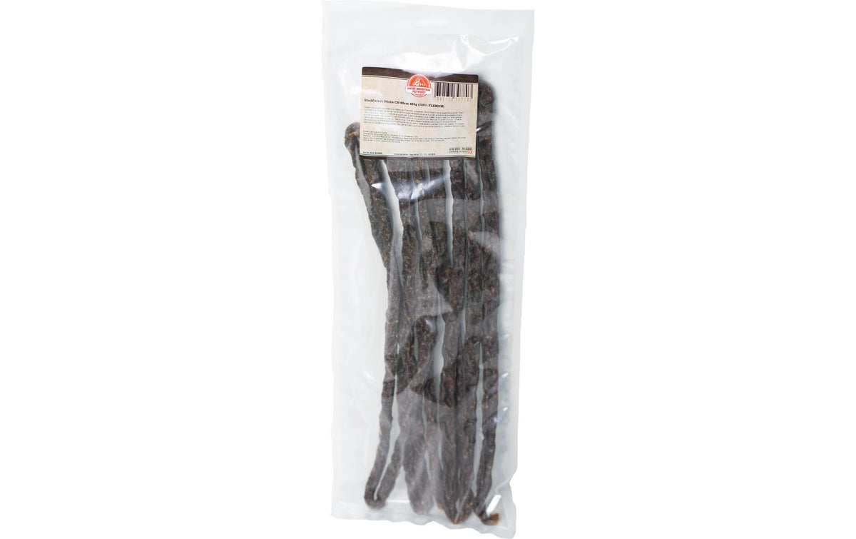 Swiss Mountain Petfood Rindfleisch Sticks CH 60cm, 400g