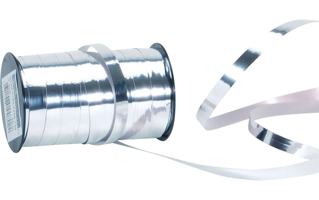 Spyk Geschenkband Poly Miroir silber, B: 7 mm, L: 20 m
