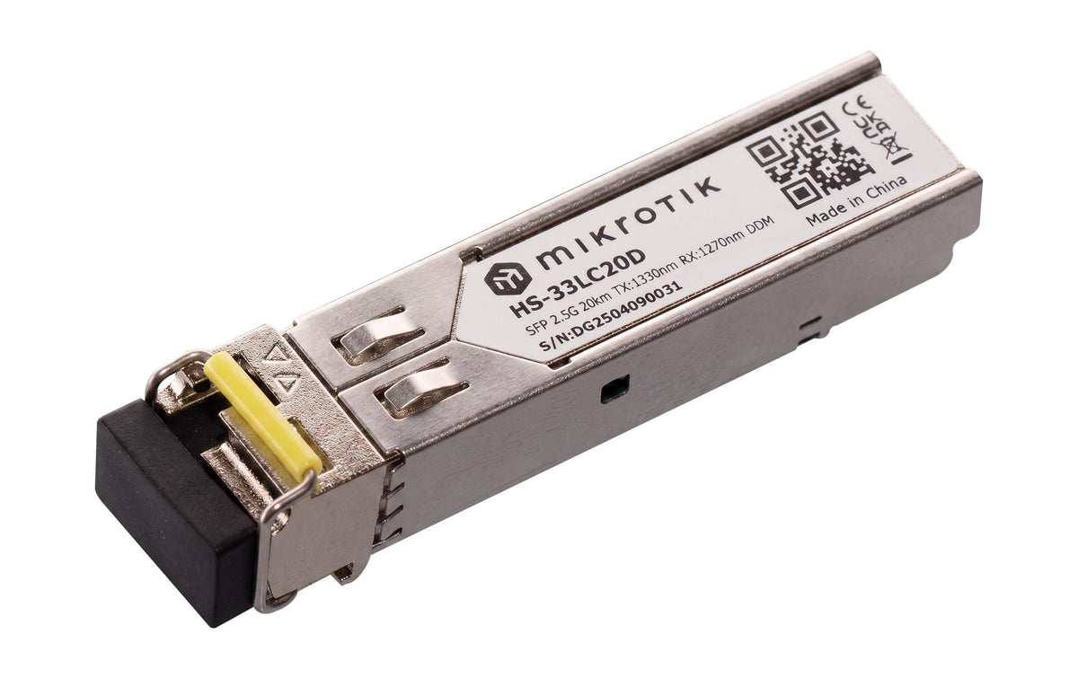 Mikrotik SFP+BiDi Modul Set: HS-2733LC20D 10/2.5Gbps, 20Km,SM, Simplex,A+B Modul