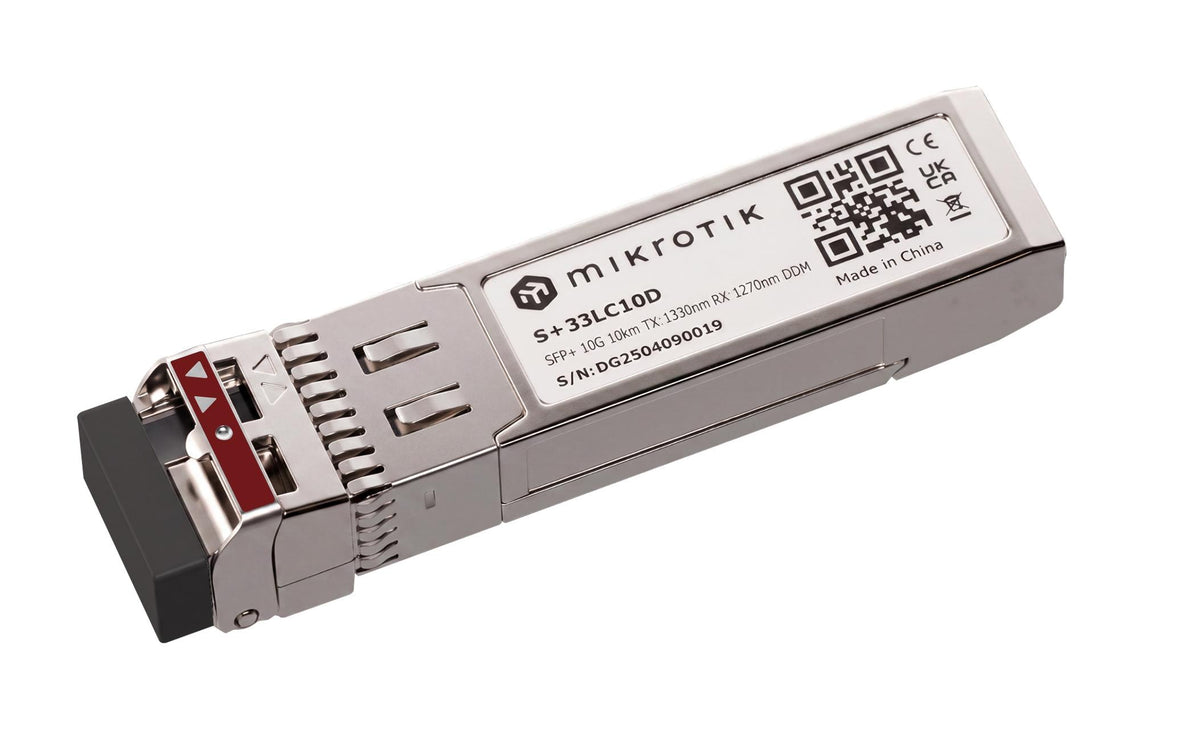Mikrotik SFP+BiDi Modul Set: S+2733LC10D 10Gbps, 10Km,SM, Simplex,A+B Modul