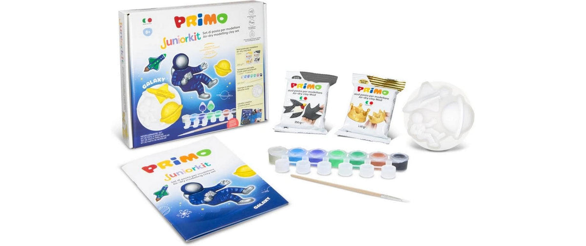 Primo Juniorkit Galaxy Set Modelliermasse, Farbe, Pinsel, Form