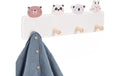 Relaxdays Kindergarderobe Animals 15 x 38 cm, 4 Haken