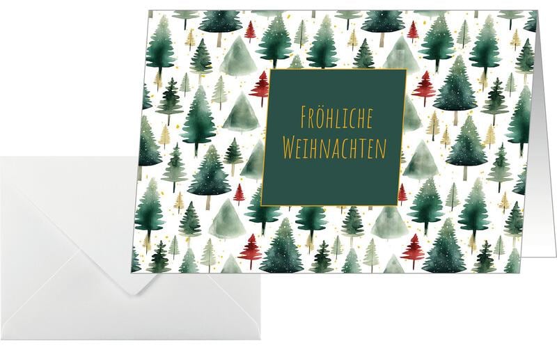 Sigel Karten Set, Little Pines Ink/Laser/Copy, 220 g, A6, 25+25 ST