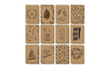 Sigel Postkarten Set, Natural Christmas Laser/Copy, Kraftpapier, A4, 225g, 24 ST