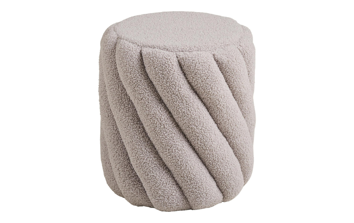 House Nordic Pouf Sana, Grau 38x40 cm (DxH)