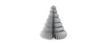 BC Honeycomb Christbaum Silver Papier 13x15cm