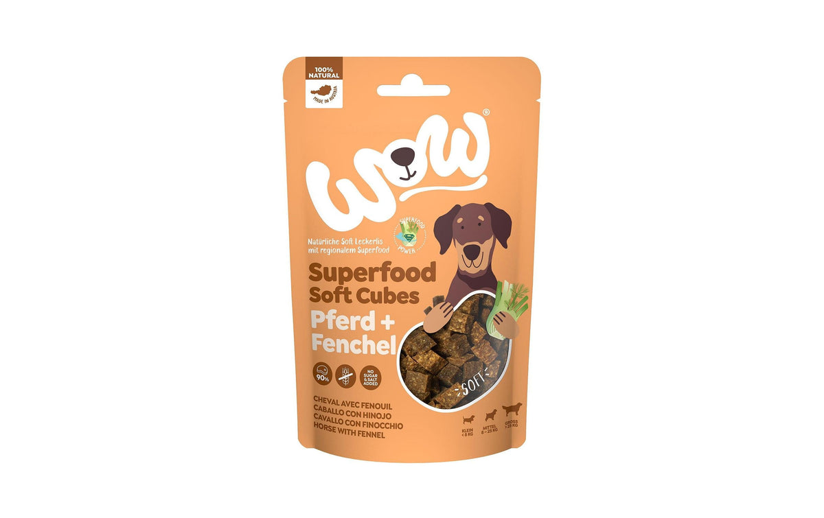 WOW Superfood Soft Cubes Pferd, Fenchel, 150 g